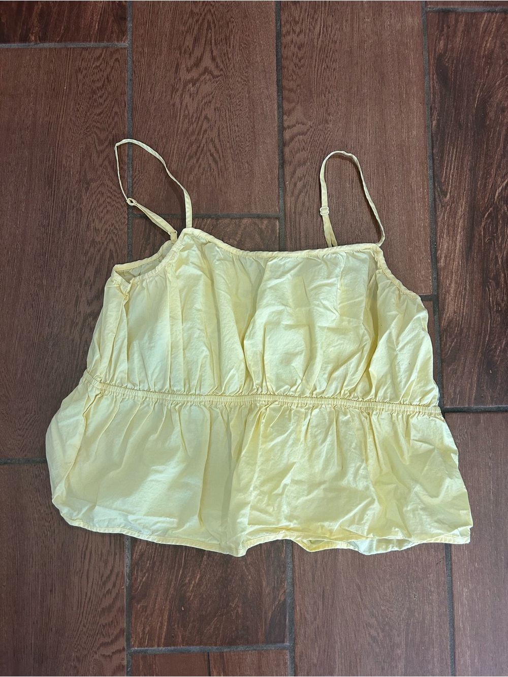 Richer poorer size S pale yellow tank
